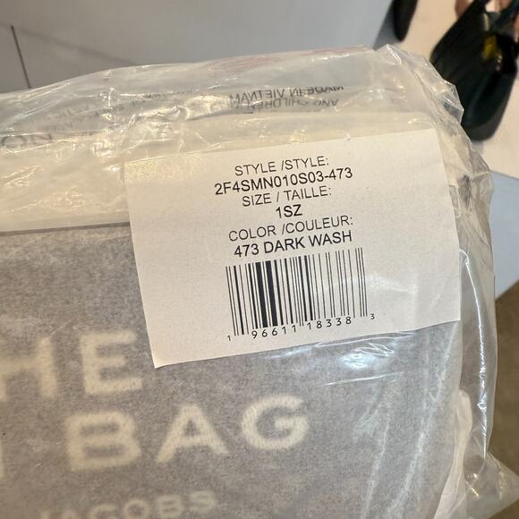 Best Price‼️Marc Jacobs The Denim Chain Mini Bag Dark Wash - Picture 5 of 7